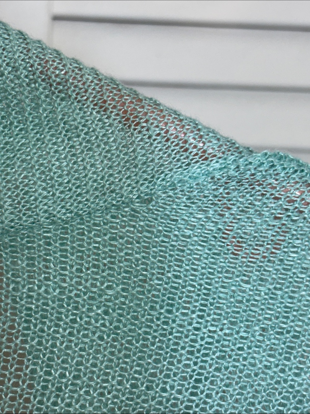 Eileen Fisher 100% Linen Aqua Open-Front Draped Cardigan 2X - Picture 12 of 13